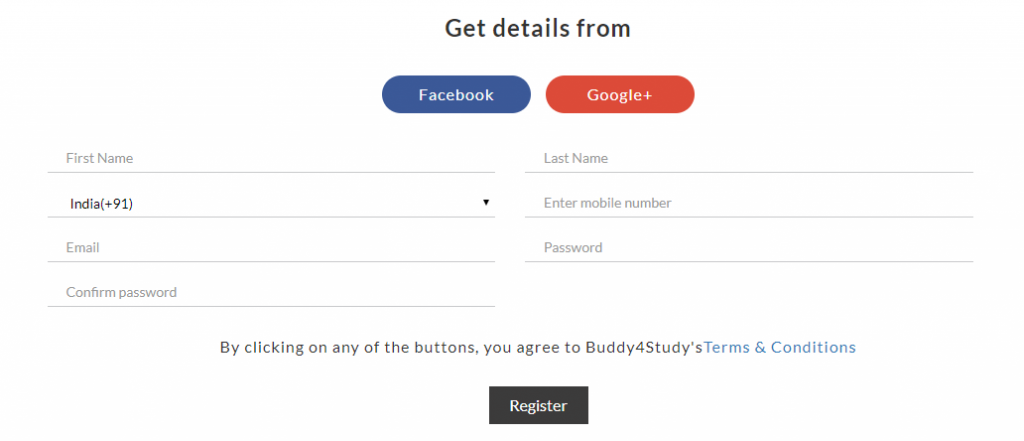 Buddy4study registration