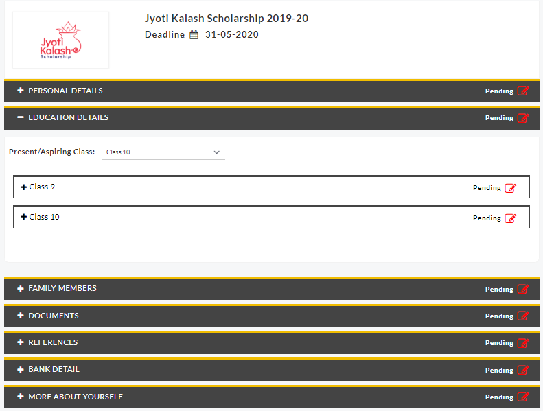 Jyoti Kalash Yojana Online apply form