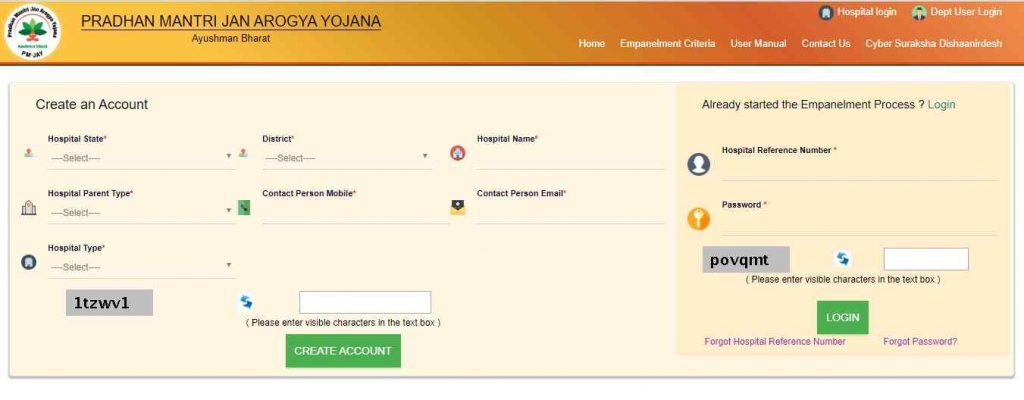 Pmjay Hospital Empanelment Online Application Form