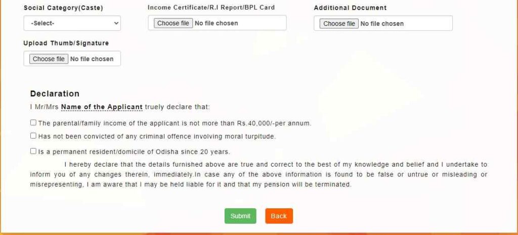 Madhu babu pension yojana application Form