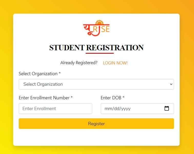 URISE Registration form