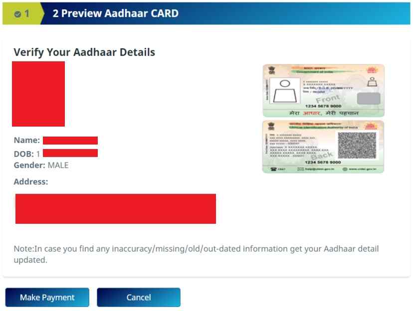 Aadhaar PVC Card apply online