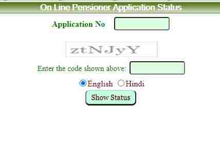 Old Age Pension status check online
