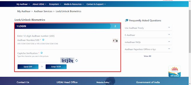 Aadhaar Biometric Unlock