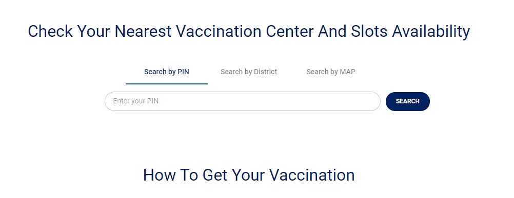 Check Your Nearest Vaccination Center And Slots Availability