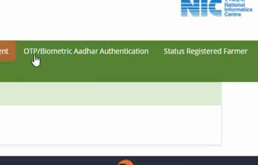 pm kisan OTP Biometrics Aadhar Authentication