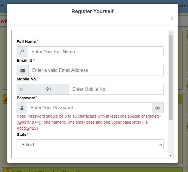 bihar rtps self registration form