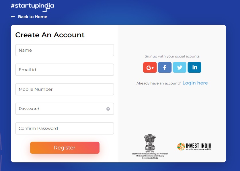 Startup India Seed Fund Scheme registration